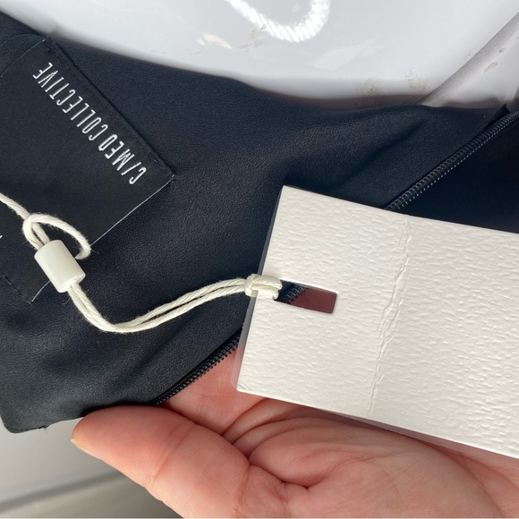 C/MEO COLLECTIVE NWT Presence Midi Elegant Black Sleeveless Dress - Picture 10 of 13